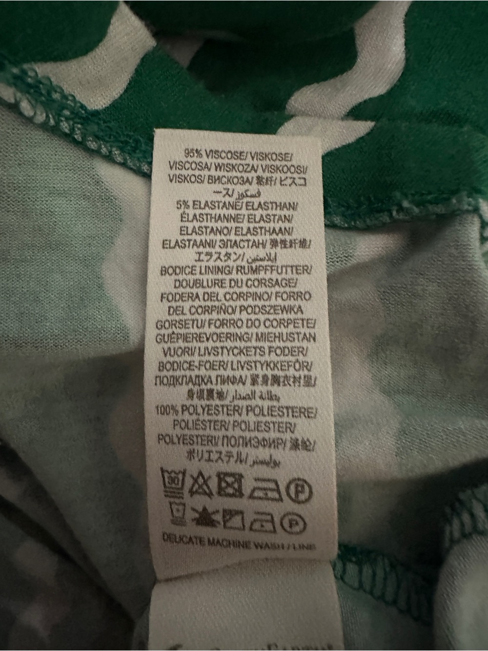 Boden Women’s Boat Neck Jersey Maxi Dress Green/White Wavy Stripes 16 Coastal - Picture 8 of 8